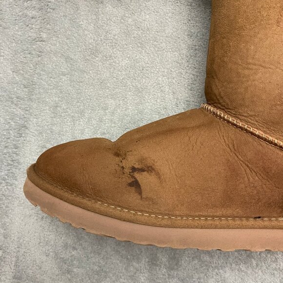 UGG Australia Bailey Bow II Suede Shearling Short Boots Women 10 Brown 1002954 - Picture 3 of 11